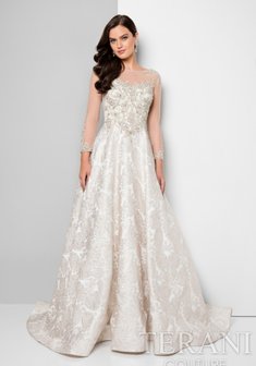 Свадебное платье Davi от Terani Couture-M64426. А-силуэт, длинное со шлейфом.
