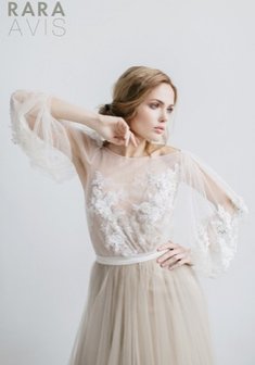 Свадебное платье Linda-С65834. А-силуэт, длинное со шлейфом.