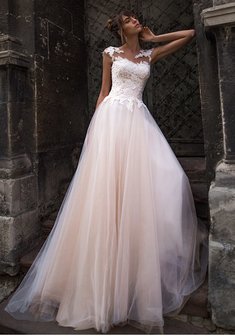 Свадебное платье Andora от Nava Bride-M66838. С пышной юбкой, длинное без шлейфа.