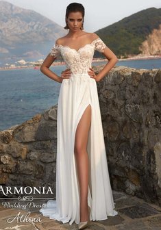 Свадебное платье Athena от Armonia-M66842. В греческом стиле, длинное без шлейфа.