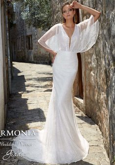 Свадебное платье Giada от Armonia-M66858. Силуэт Русалка (Рыбка), длинное со шлейфом.