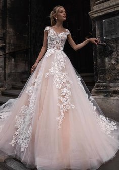 Свадебное платье Kameron от Nava Bride-M66863. С пышной юбкой, длинное со шлейфом.