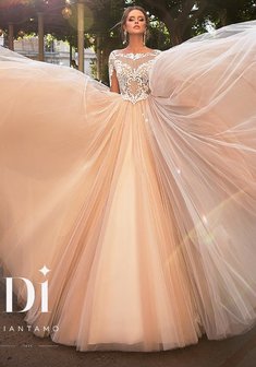 Свадебное платье Romilda от Diantamo-M66869. С пышной юбкой, длинное со шлейфом.