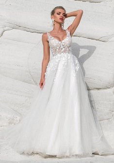 Свадебное платье Blossom от Katty Shved-С66877. С пышной юбкой, длинное без шлейфа.