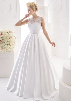 Свадебное платье Валенсо-С66893. С пышной юбкой, длинное без шлейфа.