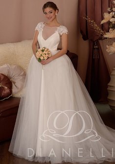 Свадебное платье Нина-С66908. С пышной юбкой, длинное со шлейфом.