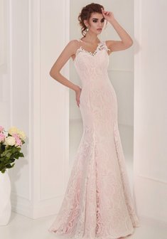 Свадебное платье Феодора-С66920. Силуэт Русалка (Рыбка), длинное без шлейфа.