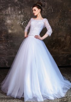 Свадебное платье Элегия-С66923. С пышной юбкой, длинное со шлейфом.