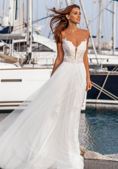 Свадебное платье Lovely от Katty Shved-М66939. А-силуэт, длинное со шлейфом.