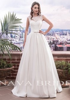 Свадебное платье Lucrezia-М66940. А-силуэт, длинное со шлейфом.