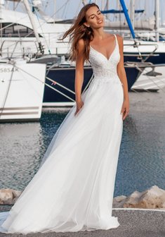 Свадебное платье Summer Breeze от Katty Shved-М66954. В греческом стиле, длинное со шлейфом.