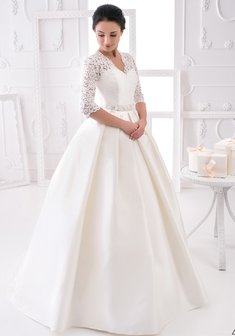 Свадебное платье Velia-М66957. С пышной юбкой, длинное без шлейфа.