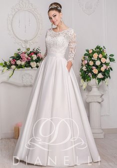 Свадебное платье Zamby-М66958. А-силуэт, длинное без шлейфа.