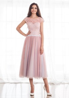 Свадебное платье Мираслава-М66977. С прямой юбкой, короткое без шлейфа.