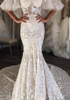 Свадебное платье Annetta-D67057. Силуэт Русалка (Рыбка), длинное со шлейфом.