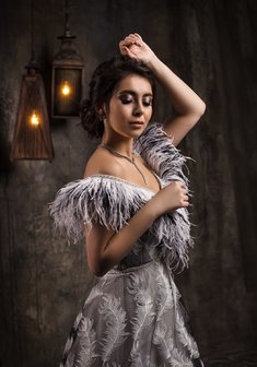 Свадебное платье B67508. А-силуэт, длинное со шлейфом.