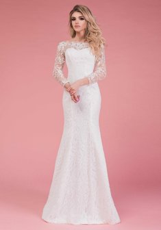 Свадебное платье Кэтти-С67845. Силуэт Русалка (Рыбка), длинное без шлейфа.