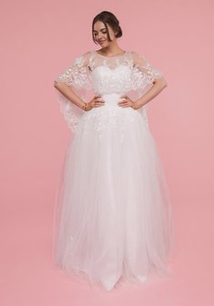 Свадебное платье Лизи-С67858. С пышной юбкой, длинное без шлейфа.