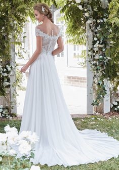 Свадебное платье BEATRICE-7RC890-И67881. В греческом стиле, длинное со шлейфом.