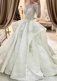 Свадебное платье Marbella-L68854. С пышной юбкой, длинное со шлейфом.