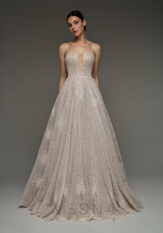 Свадебное платье Вирджини Люкс-V70227. С пышной юбкой, длинное без шлейфа.