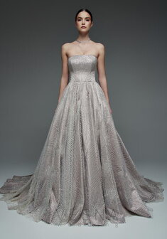 Свадебное платье Миссури Софт Пинк-V70229. А-силуэт, длинное со шлейфом.