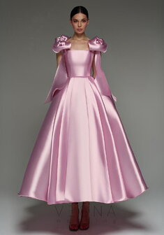 Вечернее платье Келли Сакура-V70346. С пышной юбкой, короткое без шлейфа.