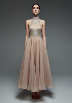 Вечернее платье Юта-V70397. Силуэт Русалка (Рыбка), длинное без шлейфа.