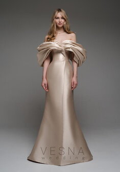 Вечернее платье Реддисон Ваниль-V70519. Силуэт Русалка (Рыбка), длинное без шлейфа.