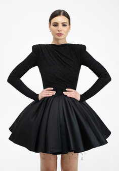 Вечернее платье Прудэнс-V70546. С пышной юбкой, короткое без шлейфа.