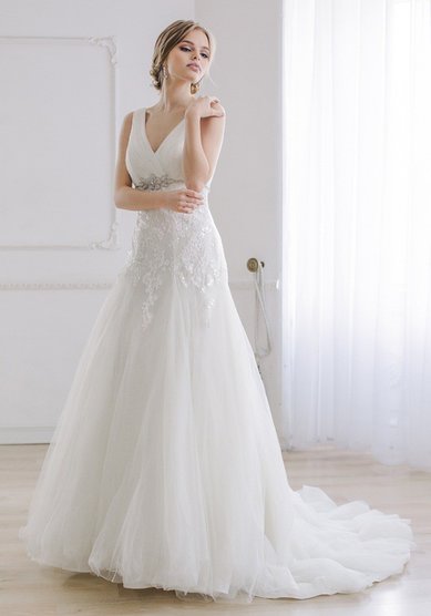 Свадебное платье Леонор-V50930 - Свадебный салон Vesna