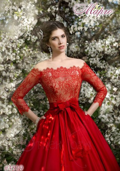 Свадебное платье Марго Красное-A52485 - Свадебный салон ALEDA (Гороховая 64)
