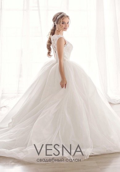 Свадебное платье Верония без рукавов-V58435 - Свадебный салон Vesna