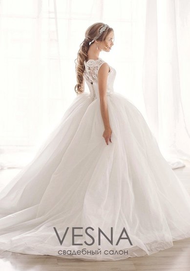 Свадебное платье Верония без рукавов-V58435 - Свадебный салон Vesna