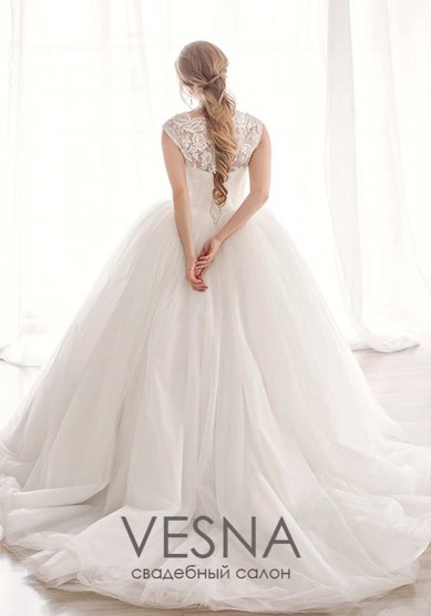 Свадебное платье Верония без рукавов-V58435 - Свадебный салон Vesna