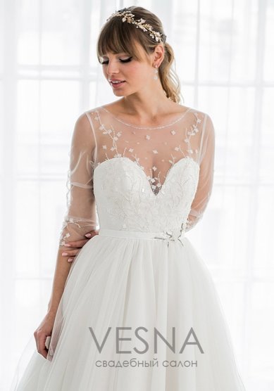 Свадебное платье Августина-V61180 - Свадебный салон Vesna