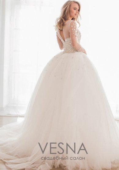Свадебное платье Шайнес-V61381 - Свадебный салон Vesna