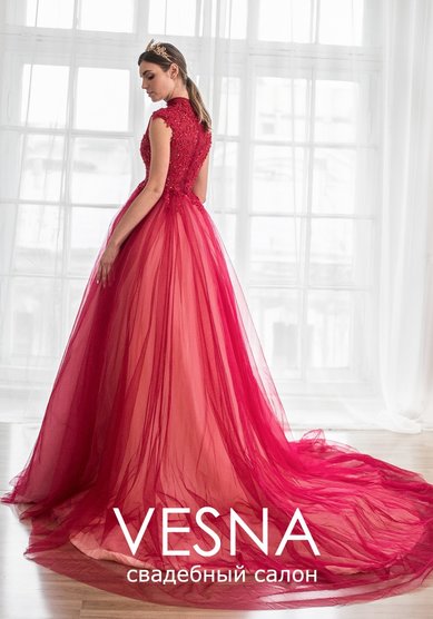 Вечернее платье Сиара Рэд-V64807 - Свадебный салон Vesna