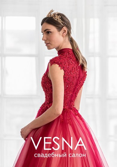 Вечернее платье Сиара Рэд-V64807 - Свадебный салон Vesna