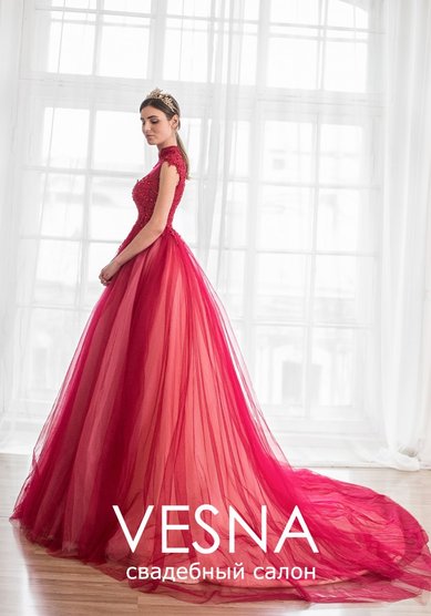 Вечернее платье Сиара Рэд-V64807 - Свадебный салон Vesna