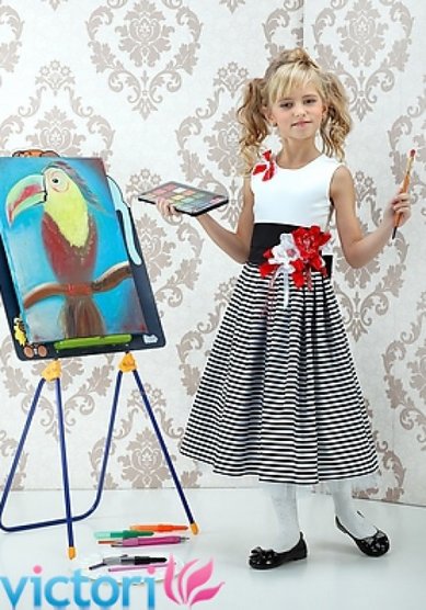 Детское платье Матроска-A37473 - Свадебный салон ALEDA (Гороховая 64)