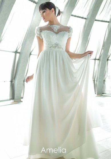 Свадебное платье Amelia-V48780 - Свадебный салон VESTA-BRIDE