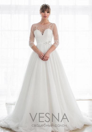Свадебное платье Августина-V61180 - Свадебный салон Vesna