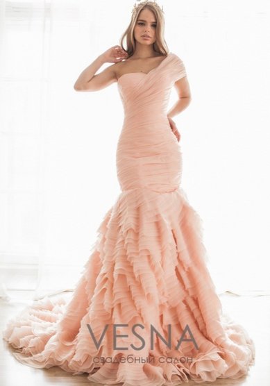 Свадебное платье Жослин Роуз-V61376 - Свадебный салон Vesna