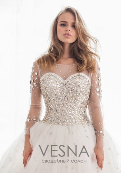 Свадебное платье Шайнес-V61381 - Свадебный салон Vesna