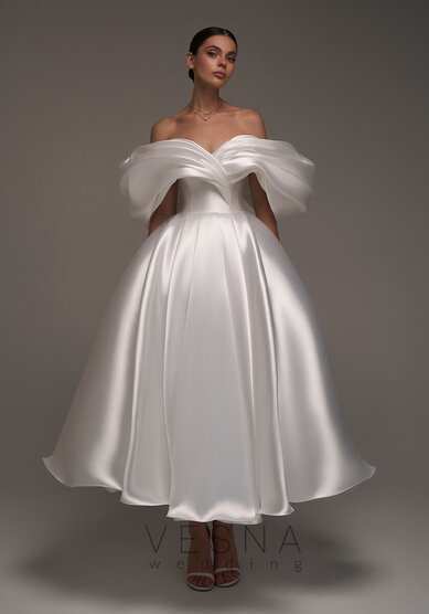 Свадебное платье Рафаэлла миди Силк-V69798 - Свадебный салон Vesna