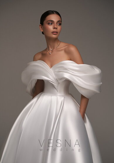 Свадебное платье Рафаэлла миди Силк-V69798 - Свадебный салон Vesna