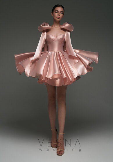 Вечернее платье Принцесс Пинк Перл-V69856 - Свадебный салон Vesna