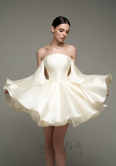 Свадебное платье Эйприл крем-V69861 - Свадебный салон Vesna