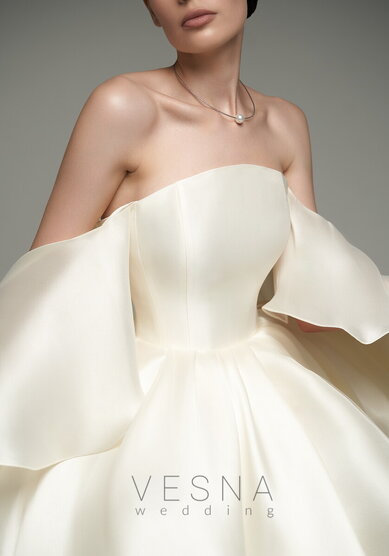 Свадебное платье Эйприл крем-V69861 - Свадебный салон Vesna